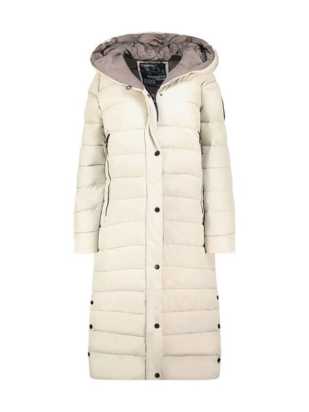 Geographical Norway Płaszcz pikowany "Constance" w kolorze kremowym rozmiar: 128. Brązowe płaszcze Geographical Norway, bez wzorów, bez kaptura. Za 249.17 zł.