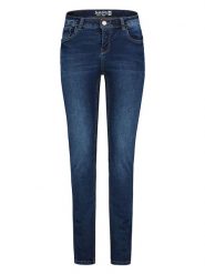 Sublevel Dżinsy - Slim fit - w kolorze granatowym rozmiar: XL. Niebieskie jeansy Sublevel, xl, z aplikacjami, ze skóry, klasyczne. Za 132.67 zł.