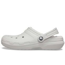Kapcie Crocs Classic Lined Clog Dorośli. Szare kapcie Crocs, bez wzorów, z materiału. Za 335.99 zł.