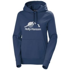 Bluza damska z kapturem Helly Hansen Nord Graphic. Niebieskie bluzy Helly Hansen, xs, bez wzorów, z bawełny, bez ramiączek, z kapturem. Za 385.00 zł.