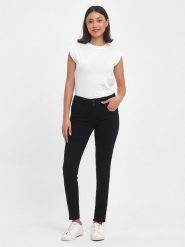 LTB Dżinsy "Molly M" - Slim fit - w kolorze czarnym rozmiar: W27/L38. Czarne jeansy LTB, l, z aplikacjami, z podwyższonym stanem. Za 88.23 zł.