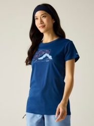 Regatta Koszulka funkcyjna "Fingal" w kolorze granatowym rozmiar: 40. Niebieskie t-shirty sportowe Regatta, bez wzorów, z materiału, bez ramiączek, outdoorowe. Za 56.79 zł.