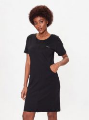Liu Jo Sport Sukienka codzienna TA3031 F0869 Czarny Regular Fit. Czarne sukienki Liu Jo Sport, na co dzień, xs, bez wzorów, z syntetyku, sportowe, bez kołnierzyka, bez ramiączek, proste. Za 729.99 zł.