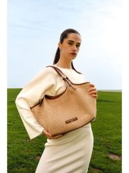 Maison héritage PARIS Skórzany shopper bag "Ceto" w kolorze beżowo-jasnobrązowym - 48 x 30 x 10 cm rozmiar: onesize. Brązowe shopper bag maison héritage PARIS, bez wzorów, z materiału, na ramię, bez dodatków. Za 503.95 zł.