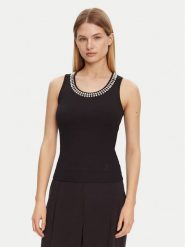 Marciano Guess Top 5RGP23 6299A Czarny Regular Fit. Czarne topy Marciano Guess, s, z aplikacjami, z wiskozy, bez kołnierzyka, bez ramiączek. Za 149.99 zł.