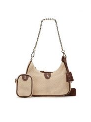 Steve Madden Torebka Bvital-W SM13000840 Beżowy. Brązowe torebki klasyczne Steve Madden, bez wzorów, z materiału, bez dodatków. Za 309.99 zł.