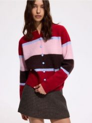 Wełniany kardigan - wielobarwny. Swetry Reserved, l, bez wzorów, z wełny, bez ramiączek. Za 259.99 zł.