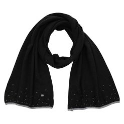 Szalik damski Euro-Star Arabella. Czarne szaliki i kominy EURO-STAR, bez wzorów, z dzianiny, eleganckie. Za 233.50 zł.