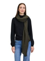 CARTOON Szal w kolorze khaki - 185 x 52 cm rozmiar: onesize. Brązowe szaliki i kominy Cartoon, bez wzorów, z materiału. Za 74.11 zł.