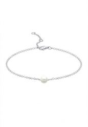 Elli Damska bransoletka na kostkę Basic z koralikami Shell Core w srebrze próby 925 Sterling Silver Naszyjniki 1 ct Damski. Szare naszyjniki Elli, z materiału, z perłą, srebrne. Za 203.99 zł.