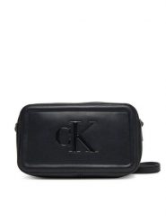 Calvin Klein Torebka Bold Ck Camera Bag LV04F3220G Czarny. Czarne listonoszki Calvin Klein, bez wzorów, ze skóry, bez dodatków. Za 259.99 zł.