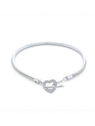CHARM'S Srebrna bransoletka z elementem ozdobnym rozmiar: onesize. Szare bransoletki CHARM'S, z cyrkonią, srebrne. Za 185.32 zł.
