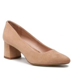 Półbuty Jenny Fairy. Brązowe półbuty wsuwane Jenny Fairy, bez wzorów, bez obcasa, na obcasie. Za 58.99 zł.