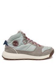 Timberland Trzewiki TB0A28DTEKC1 Szary. Szare botki Timberland, bez wzorów, z materiału, bez obcasa, na płaskiej podeszwie, bez zapięcia. Za 529.99 zł.