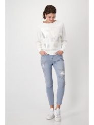 Monari Dżinsy - Skinny fit - w kolorze błękitnym rozmiar: 38. Niebieskie jeansy Monari, bez wzorów, klasyczne. Za 166.88 zł.