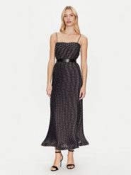 Simona Corsellini Sukienka koktajlowa P25CPAB01201 Czarny Slim Fit. Czarne sukienki SIMONA CORSELLINI, bez wzorów, z syntetyku, wizytowe, bez kołnierzyka, bez ramiączek. Za 969.99 zł.