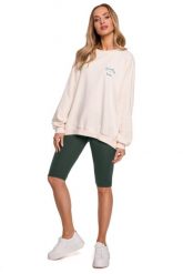 Bawełniane Legginsy Typu Kolarki - Zielone. Zielone legginsy MOE, bez wzorów, z bawełny. Za 129.90 zł.