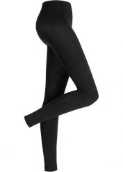 Legginsy termiczne z miękkim polarem 140 DEN. Czarne legginsy bonprix, bez wzorów, z polaru. Za 37.99 zł.