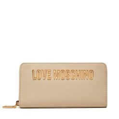 Duży Portfel Damski LOVE MOSCHINO. Brązowe portfele Love Moschino, bez wzorów. Za 319.99 zł.