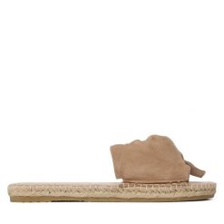 Klapki Manebi. Brązowe klapki Manebi, bez wzorów, bez obcasa, bez zapięcia. Za 359.99 zł.
