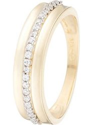 OR ÉCLAT Złoty pierścionek "Lovers" z cyrkoniami rozmiar: 58. Żółte pierścionki Or Éclat, z cyrkonią, złote. Za 861.45 zł.