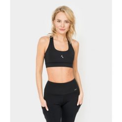 Stanik Carpatree Libra czarny. Czarne biustonosze sportowe Carpatree, bez wzorów, z materiału, na jogę i pilates. W wyprzedaży za 119.99 zł.
