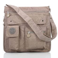 Raportówka beżowa BAGSTREET 2221-BE. Brązowe torebki klasyczne Bag Street, bez wzorów, z materiału, street, na ramię, duże, bez dodatków. Za 79.99 zł.