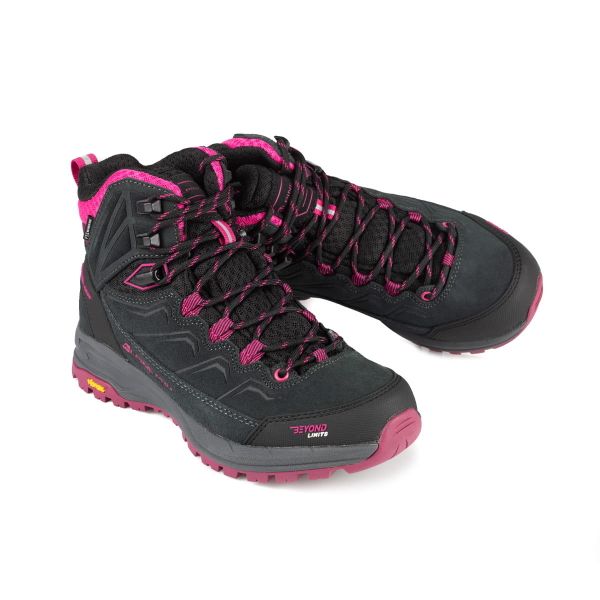 Buty trekkingowe damskie Alpine Pro Kufe Vibram. Czerwone buty trekkingowe Alpine Pro, bez wzorów, przed kolano, bez zapięcia, trekkingowe. W wyprzedaży za 479.00 zł.