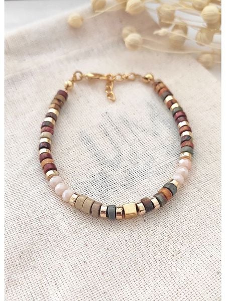 Atelier MIU Pozłacana bransoletka rozmiar: onesize. Brązowe bransoletki atelier MIU, z perłą, pozłacane. Za 96.60 zł.