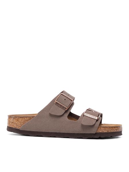 Birkenstock Klapki Arizona Birko-Flor 0151183 Brązowy. Brązowe klapki Birkenstock, bez wzorów, ze skóry, bez obcasa, bez zapięcia. Za 389.99 zł.