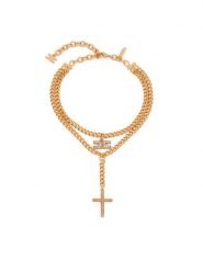 Elisabetta Franchi Bransoletka CV-68A-67E2-V180 Złoty. Żółte bransoletki Elisabetta Franchi, metalowe. Za 769.99 zł.