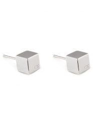 Calvin Klein Kolczyki 35000245 Srebrny. Szare kolczyki Calvin Klein, metalowe. Za 199.99 zł.
