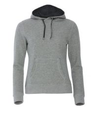 Clique Classic Hoody Women bluza z kapturem szary melanż. Szare bluzy CLIQUE, m, bez wzorów, z bawełny, z kapturem. Za 309.10 zł.