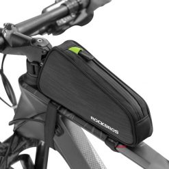 Wąska torba rowerowa na ramę 1,1 L. Czarne torby sportowe ROCKBROS, bez wzorów, z acetatu, na ramię, duże. Za 86.00 zł.