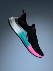 4F Buty treningowe STEP CONTROL 1.0 damskie - czarne 37. Czarne buty treningowe 4f, bez wzorów, bez zapięcia, na fitness i siłownię. Za 229.99 zł.