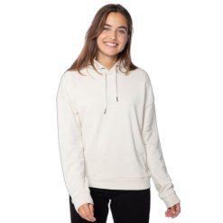 Bluza damska Protest Nxganha. Białe bluzy Protest, na zimę, l, bez wzorów, z dzianiny, klasyczne, bez ramiączek, z kapturem. Za 259.90 zł.