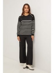 Soft Cashmere Sweter w kolorze czarno-białym rozmiar: 36/38. Czarne swetry Soft Cashmere, bez wzorów, klasyczne, bez ramiączek. Za 173.99 zł.