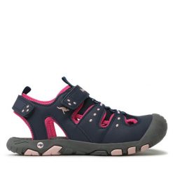 Sandały KangaRoos. Niebieskie sandały KangaROOS, bez wzorów, sportowe, bez obcasa, bez zapięcia. Za 179.99 zł.