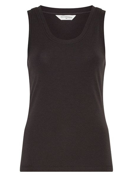 MOSS COPENHAGEN Top w kolorze czarnym rozmiar: XS/S. Czarne topy Moss Copenhagen, s, bez wzorów, bez kołnierzyka, bez ramiączek. Za 109.95 zł.