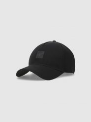4F Czapka z daszkiem strapback uniseks - czarna L/XL. Czarne czapki z daszkiem 4f, na lato, bez wzorów, z syntetyku, klasyczne. Za 79.99 zł.