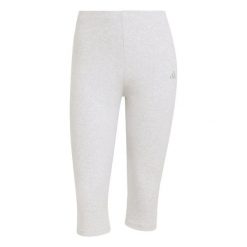 Legginsy Seasonal Essentials Rib Capri. Szare legginsy adidas, bez wzorów, z dzianiny, sportowe. Za 149.00 zł.