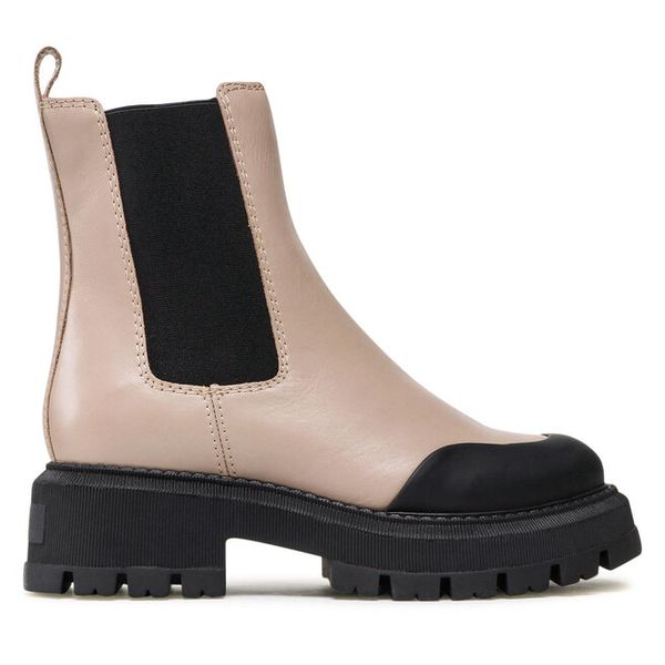 Sztyblety Lasocki. Brązowe botki Lasocki, bez wzorów, bez obcasa, na słupku, bez zapięcia. Za 169.99 zł.