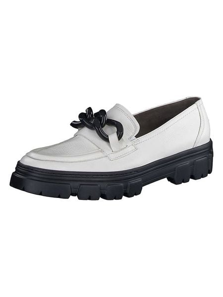 Paul Green Skórzane mokasyny w kolorze biało-czarnym rozmiar: 40. Białe mokasyny Paul Green, bez wzorów. Za 231.13 zł.