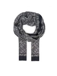 Tommy Hilfiger Szal Th Monologo AW0AW19115 Granatowy. Niebieskie szaliki i kominy Tommy Hilfiger, bez wzorów. Za 289.99 zł.