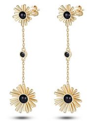 DI GIORGIO Pozłacane kolczyki-wkrętki z onyksami i cyrkoniami rozmiar: onesize. Czarne kolczyki DI GIORGIO, z cyrkonią, pozłacane. Za 269.75 zł.