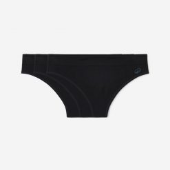 Majtki damskie 3 sztuki. Czarne majtki sportowe Decathlon, l, bez wzorów, z elastanu. Za 69.99 zł.