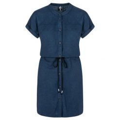 Sukienka damska LOAP Nella niebieska M. Niebieskie sukienki Lolë, m, bez wzorów, klasyczne, bez kołnierzyka, bez ramiączek, sportowe. Za 195.99 zł.