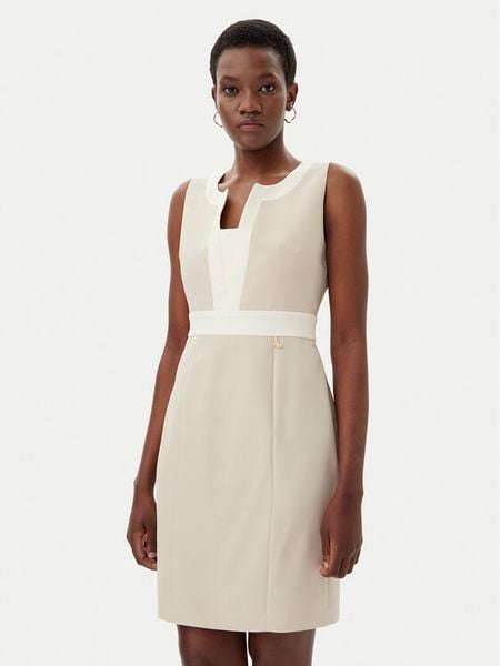 Artigli Sukienka koktajlowa ACAB000933 Beżowy Regular Fit. Brązowe sukienki Artigli, bez wzorów, z syntetyku, wizytowe, bez kołnierzyka, bez ramiączek. Za 339.99 zł.