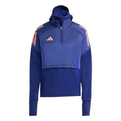 Damska bluza dresowa adidas Tiro 25 Competition. Niebieskie bluzy adidas, bez wzorów, z dresówki, sportowe, bez ramiączek, bez kaptura. W wyprzedaży za 280.50 zł.