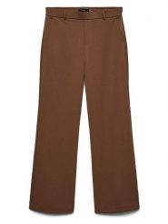 Vero Moda Spodnie w kolorze jasnobrązowym rozmiar: XL/L34. Brązowe spodnie materiałowe Vero Moda, bez wzorów, z materiału, z podwyższonym stanem. Za 119.95 zł.